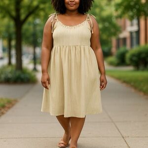 SHEIN Curve seersucker sundress